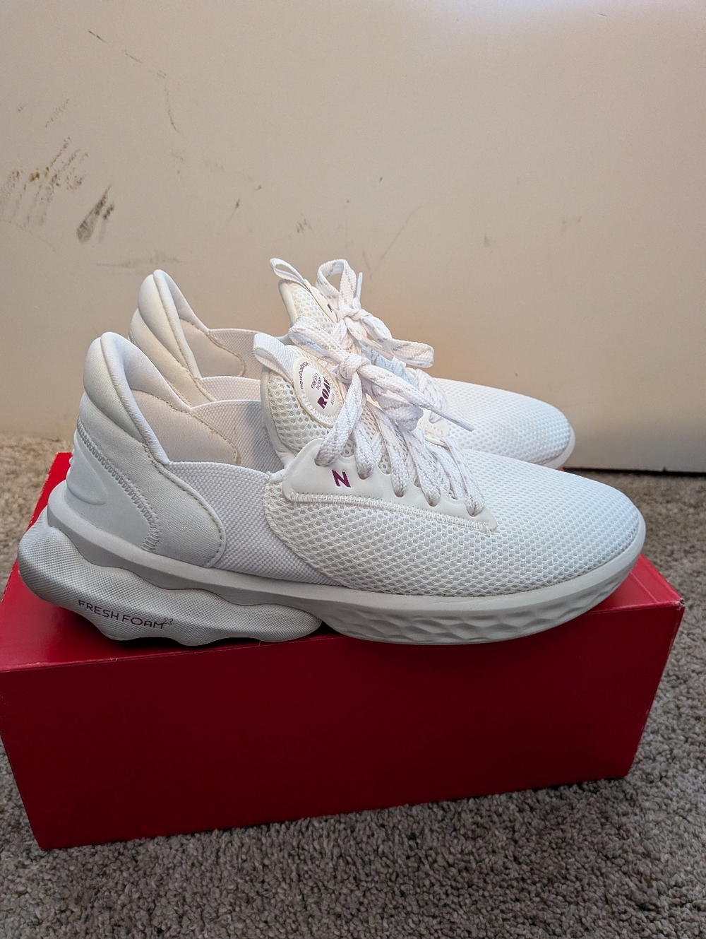 New Balance Women’s White Athletic Mesh Sneakers